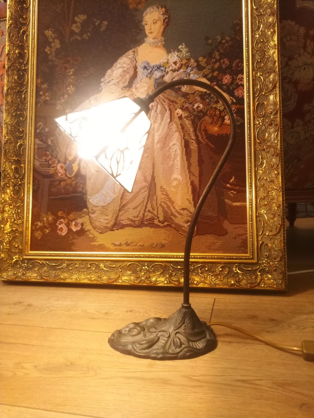 Lampa witrażowa "Tiffany", stojąca,biurkowa,lampka nocna