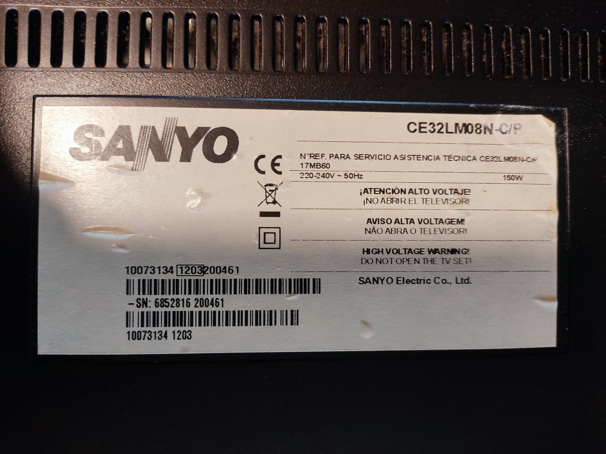 Conjunto peças TV Sanyo 32" polegadas CE32LM08N - ou à peça