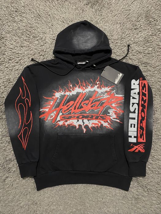 Худі чоловіче HELLSTAR оригінал з дизайн принтом made in los angeles