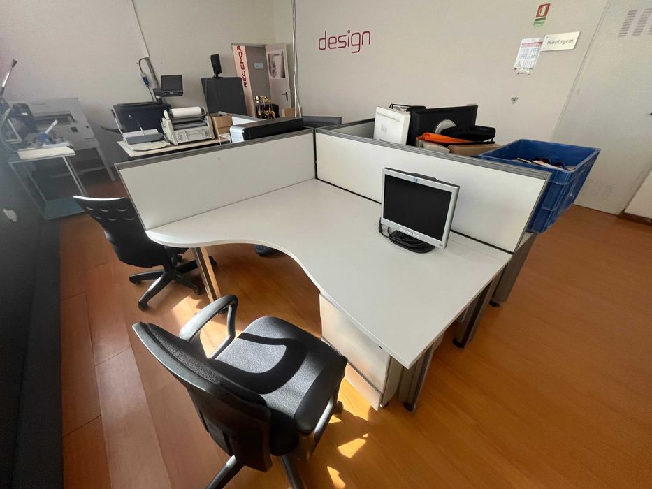 Ilha tipo callcenter com 6 postos de trabalho