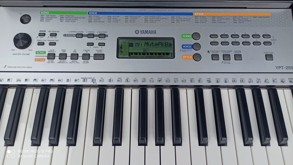 Yamaha YPT -255, keyboard, klawisze