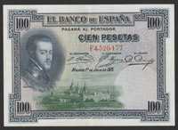 Hiszpania 100 peset 1925 - FILIP II