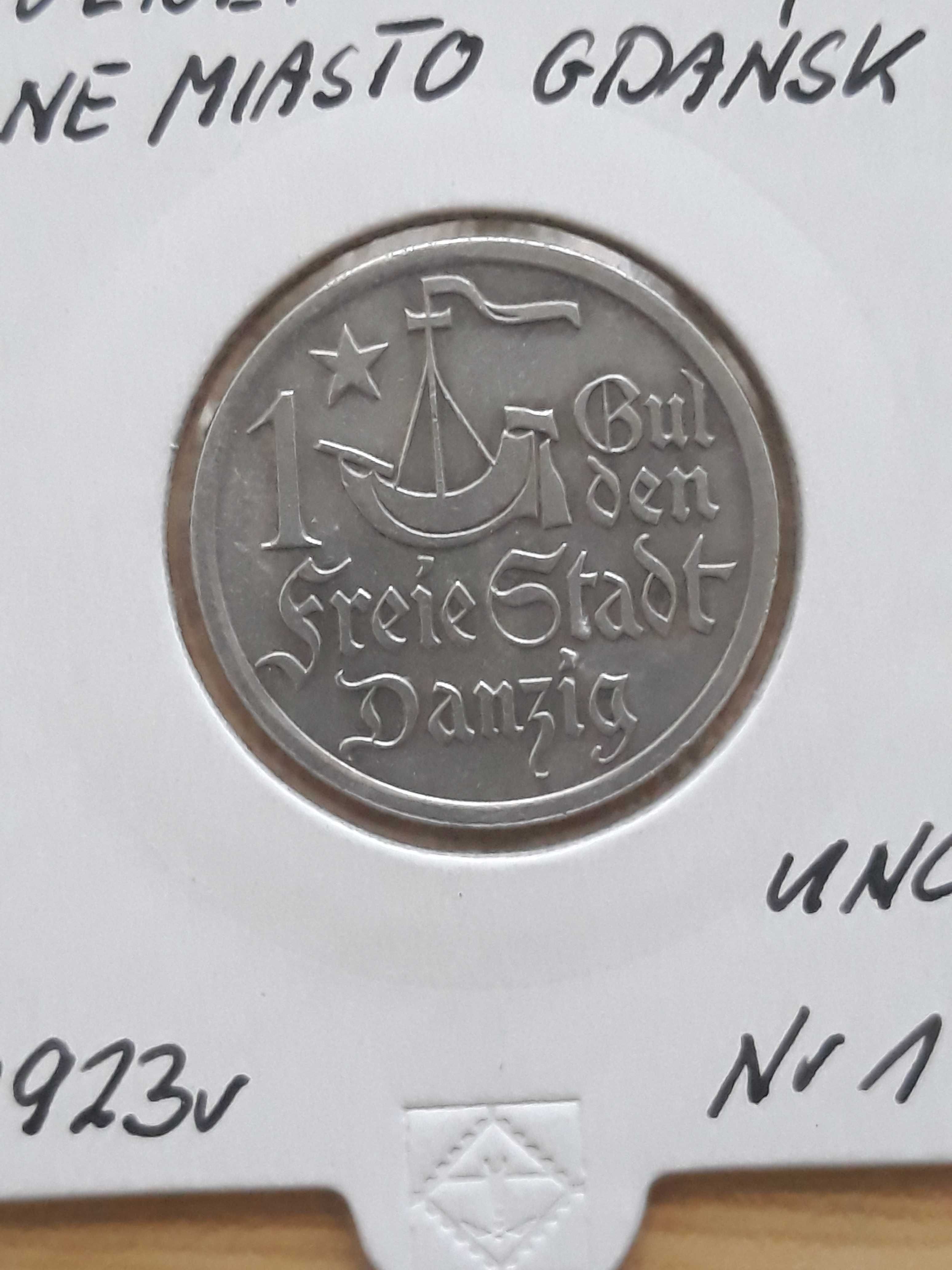 1 Gulden W. M. Gdańsk 1923 r. nr 1 - około mennicze