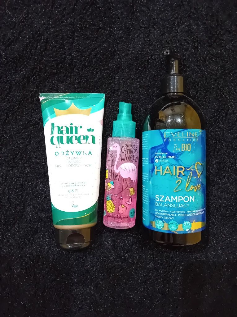Zestaw 3 szt szampon odżywka i mgiełki do ciała