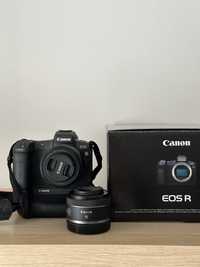 Canon Eos R + grip + flash godox tt685 + rf 16mm 2.8 + rf 50mm 1.8
