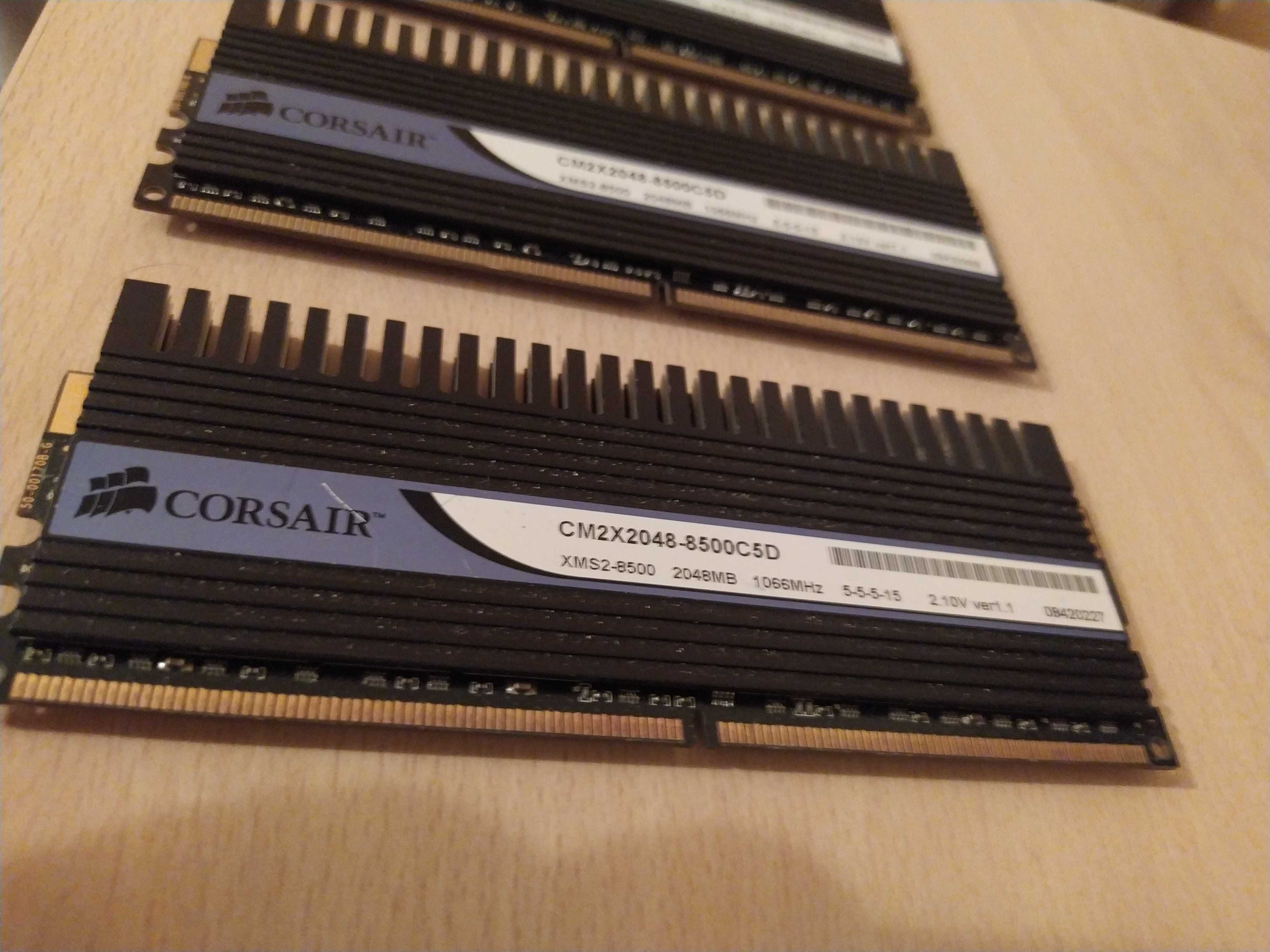 Pamięć ram corsair 1066MHz 2GBx3 6GB do komputera PC