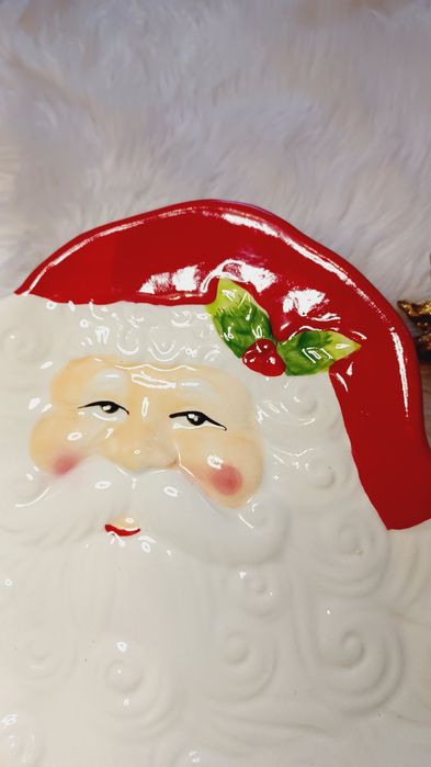 Talerz cukierniczy Mikołaj Talerz do serwowania świąteczny patera