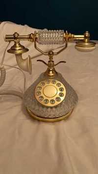 Francuski kryształowy telefon Vintage Glamour