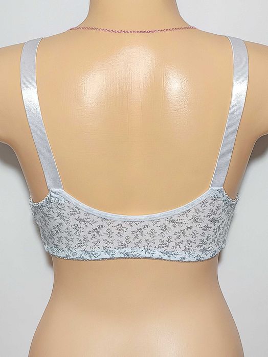 Biustonosz miękki Han zapinany z przodu biały wygodny 95D