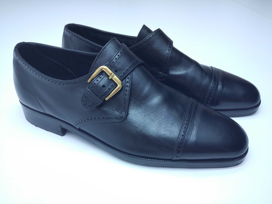 Moreschi. 40.5 р. Туфлі чорні чоловічі. Монкі. Туфли черные. Монки