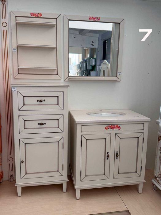 Меблі для ванної ретро (класика) РОЗПРОДАЖ тумба пенал дзеркало