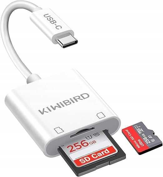 KiWiBiRD Czytnik kart SD USB C, adapter Micro SD do typ C OTG