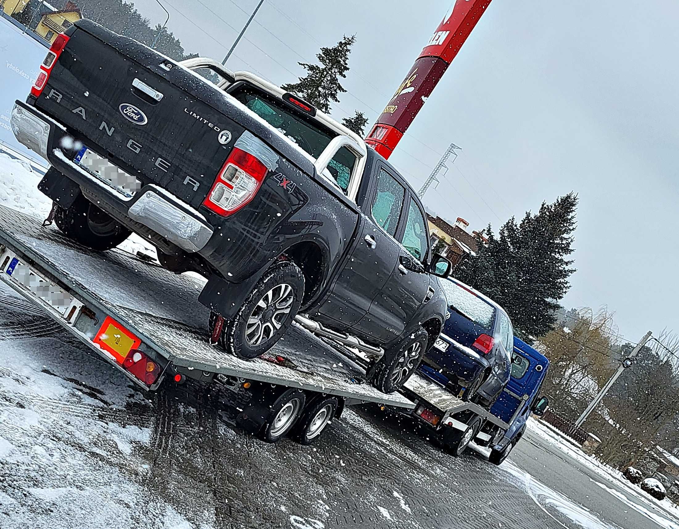 Laweta Pomoc Drogowa Transport Dowóz Paliwa Autolaweta Holowanie