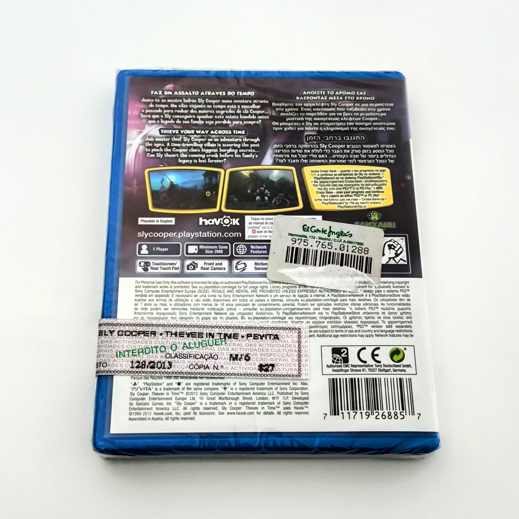 Sly Cooper Thieves in Time PS Vita SELADO