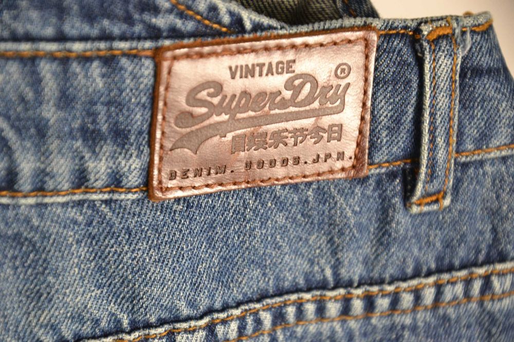 SUPERDRY Jeans Ogrodniczki Spodnie Damskie XS Oryginalne Super Stan