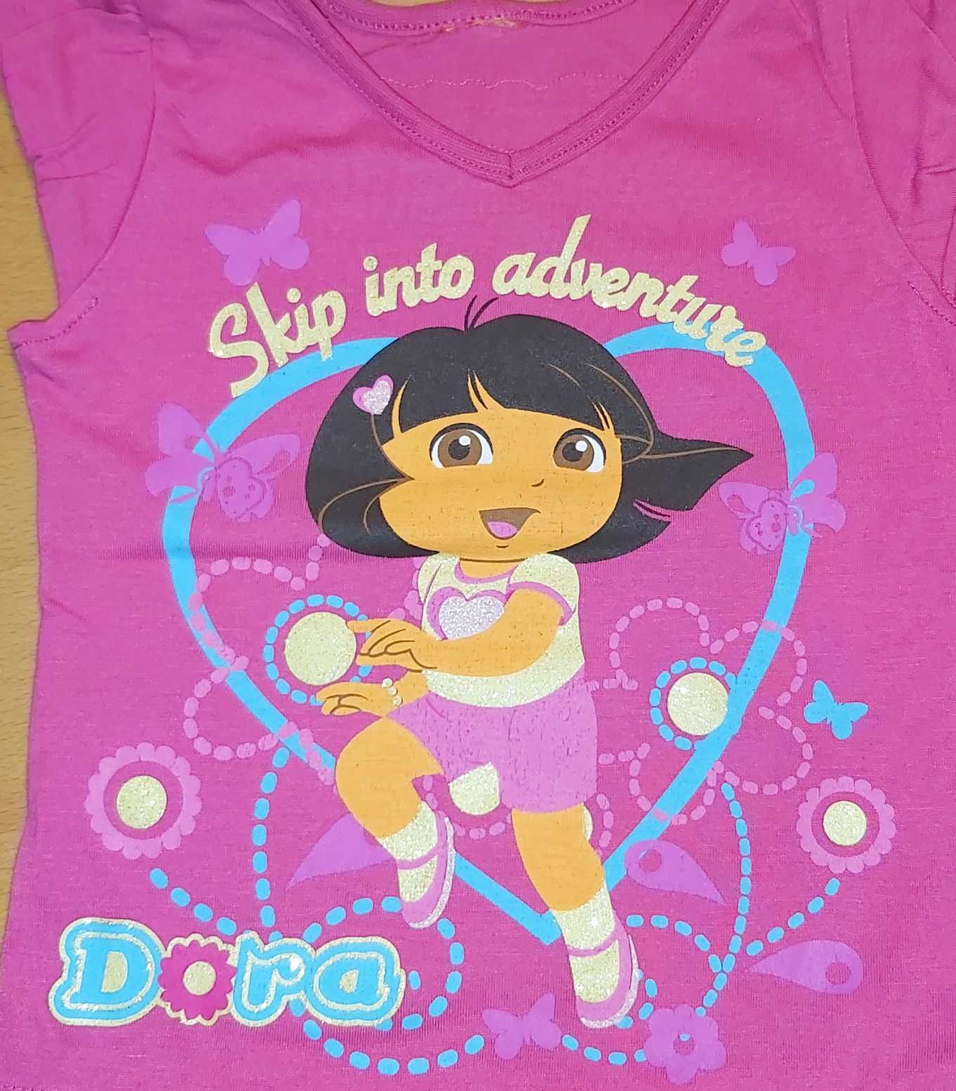 (90)  Bluzeczka r. 92 bluzka z krótkim rękawem Dora koszulka t-shirt