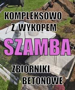 Zbiornik betonowy Piwniczki Szamba 7m3 betonowe Kompleksowo z wykopem