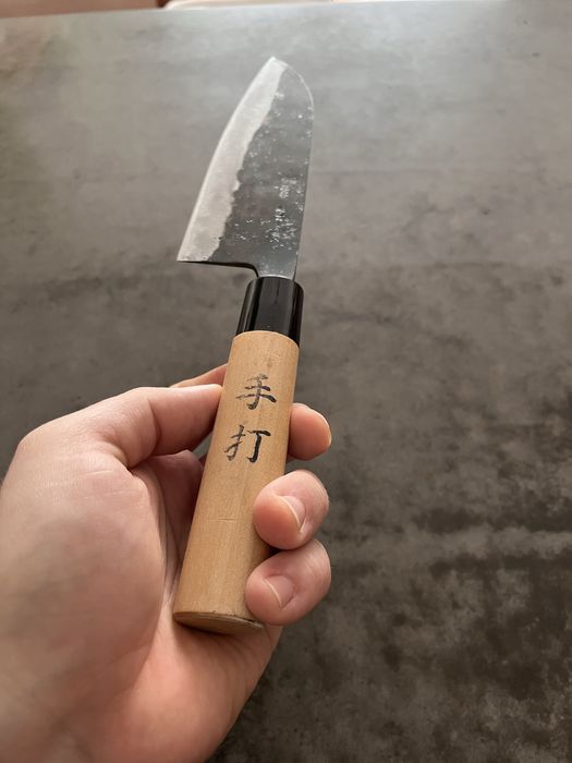 Japoński Nóż Santoku Tōroku Sōke Aohagane Blue Steel Carbon