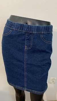 Spódnica jeansowa, rozm.36/S, stan bdb, bawełna, poliester, elastan.