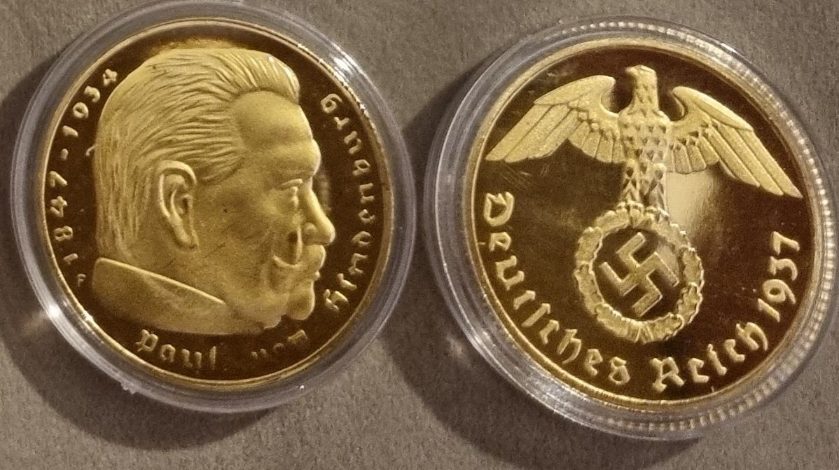 Stare monety kopie /kopie pozłacanych Reichsmark