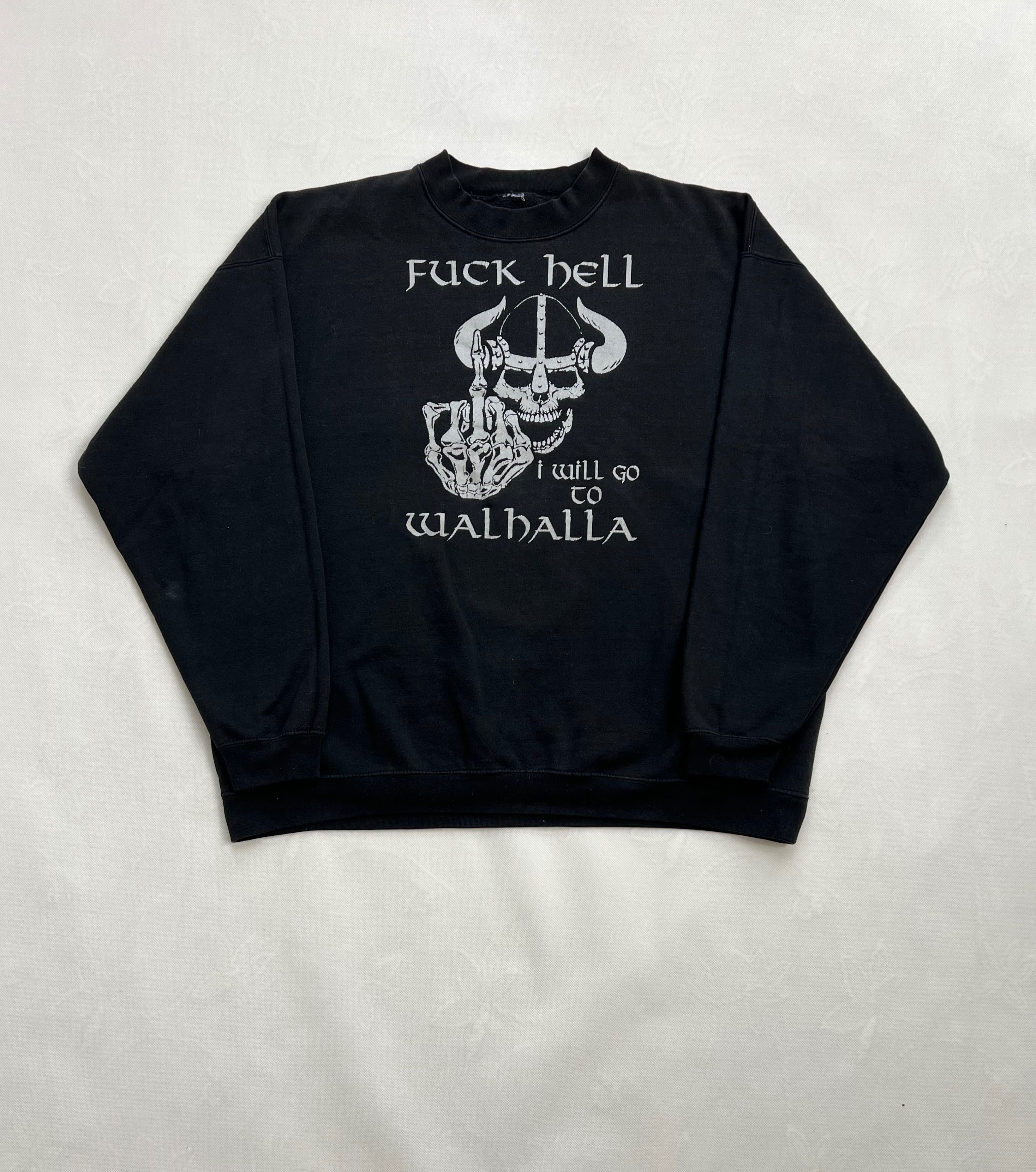 Fuck Hell I Will Go To Walhalla bluza vintage 90’s