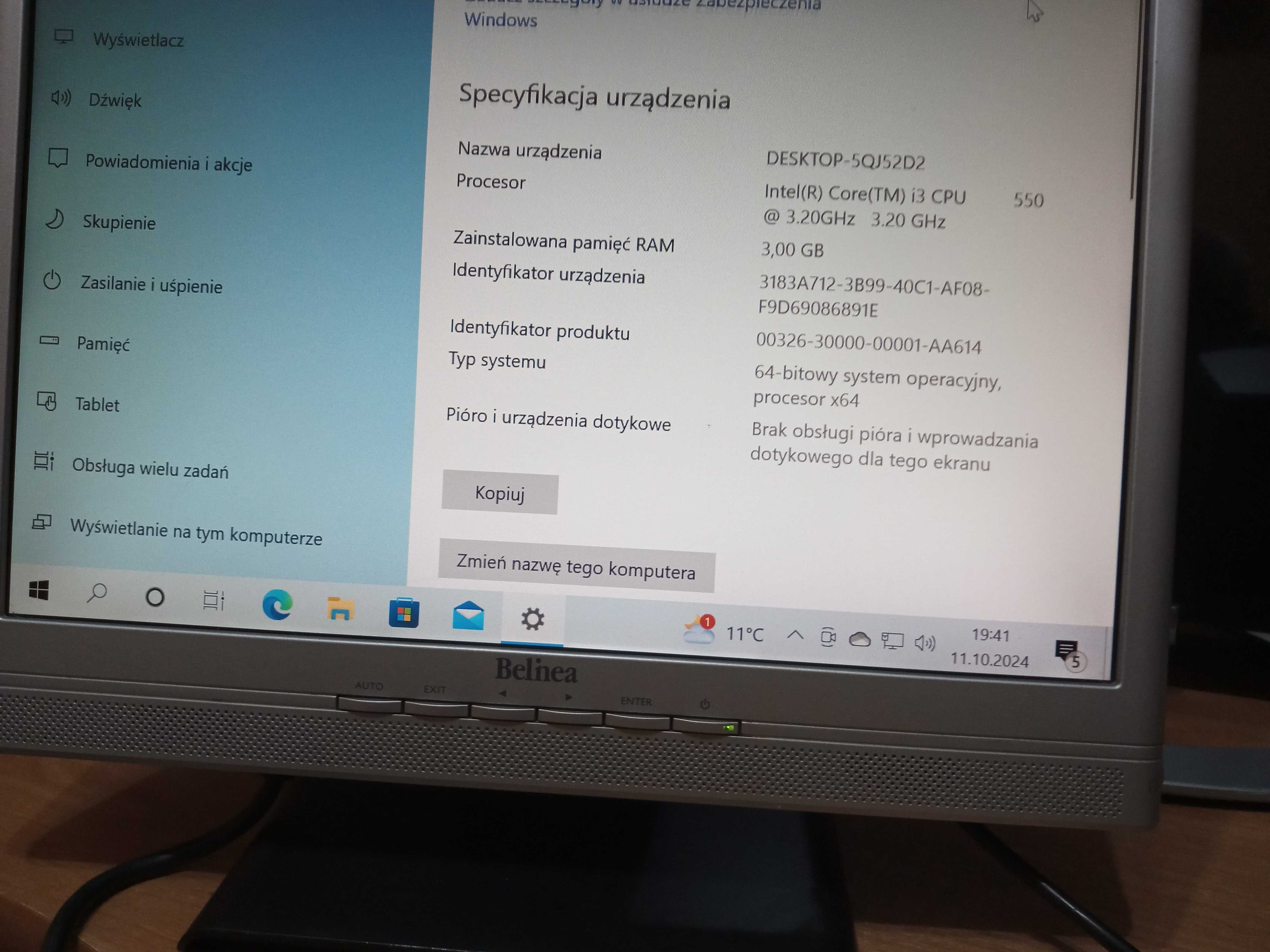 Komputer w stanie dobrym komplet sprawny cały lub na części