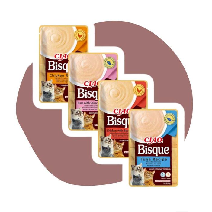 Inaba Ciao Bisque Kremowa zupa Mix smaków 6x40g