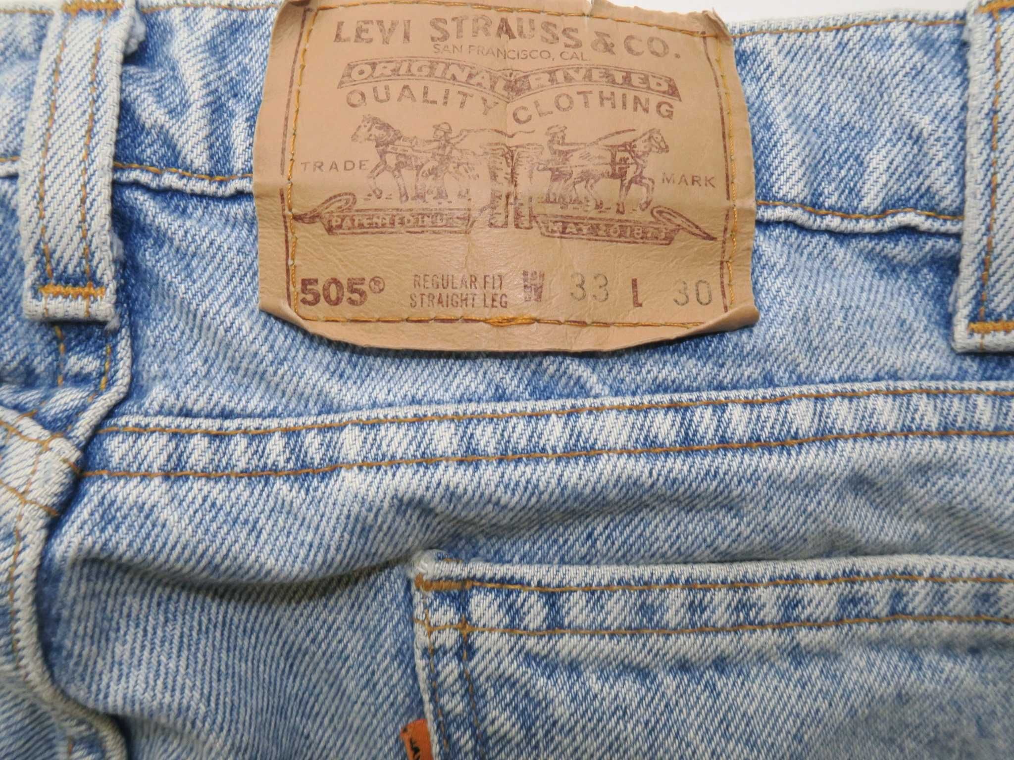 Levi's 505 spodnie jeansowe vintage orange tab 33/30