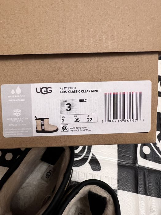 Ugg kids classic mini clear оригінал силіконові