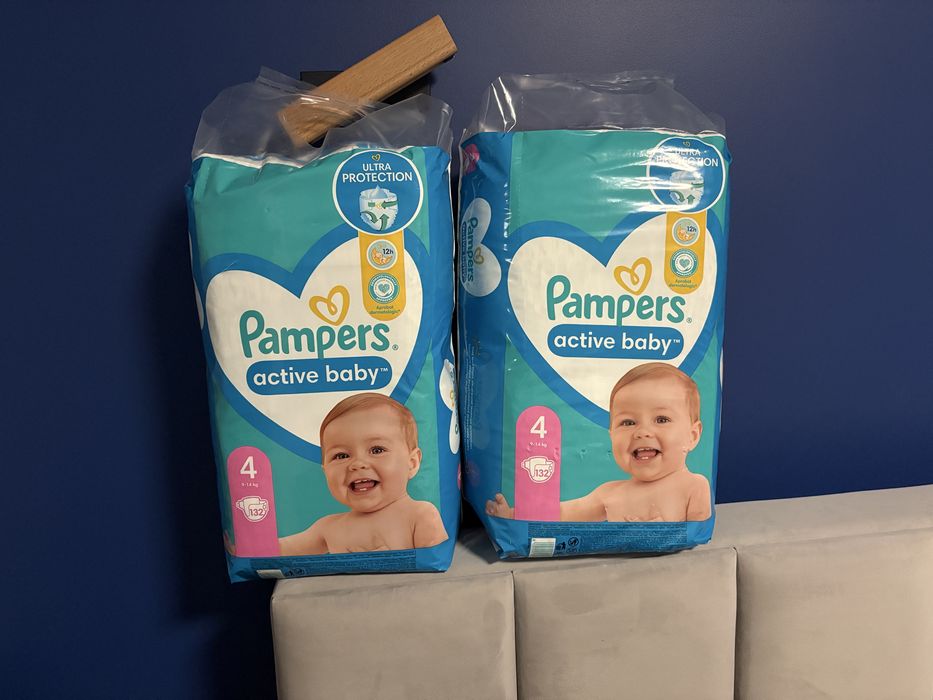 264 sztuki pampers active baby 4