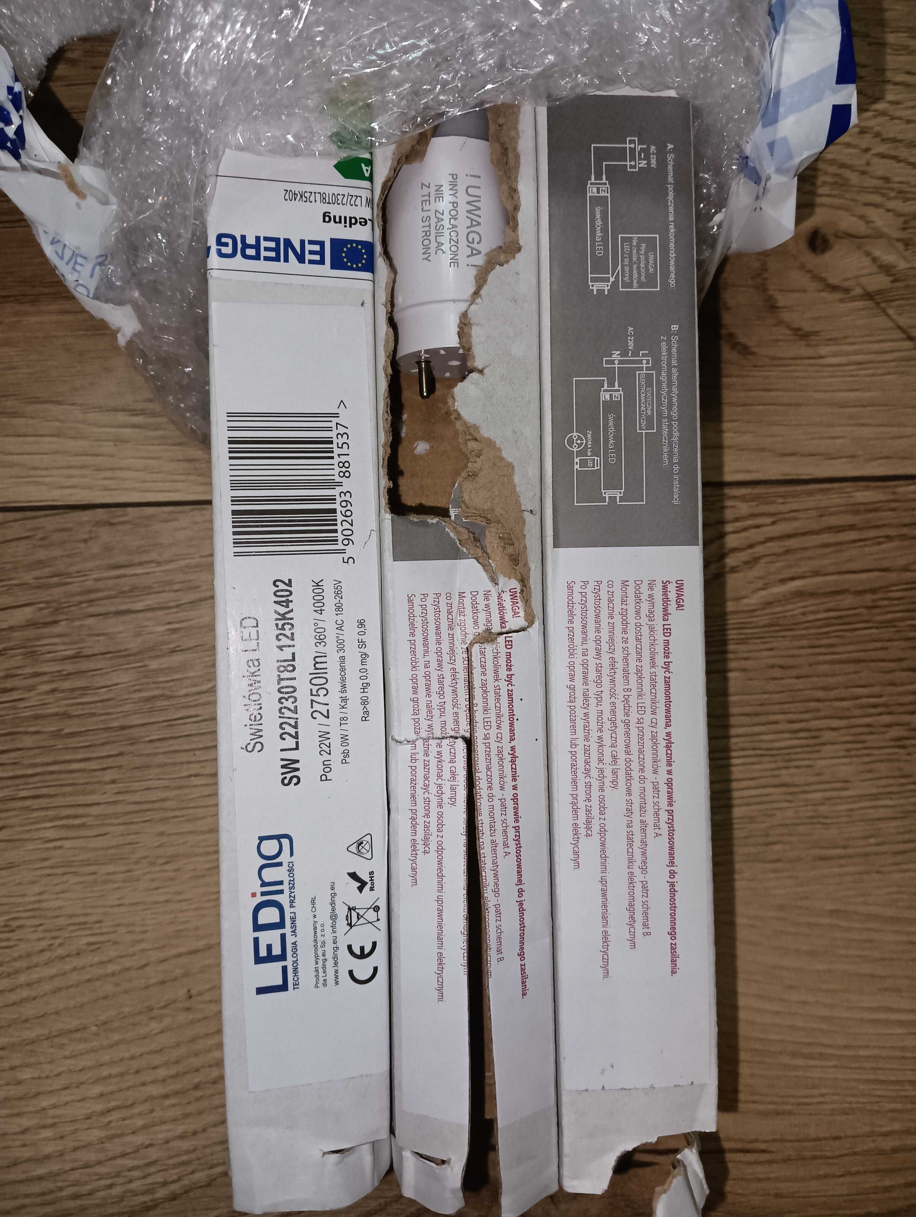 Świetlówka LED SW L22/230T8L125K402, 6sztuk, nowe,