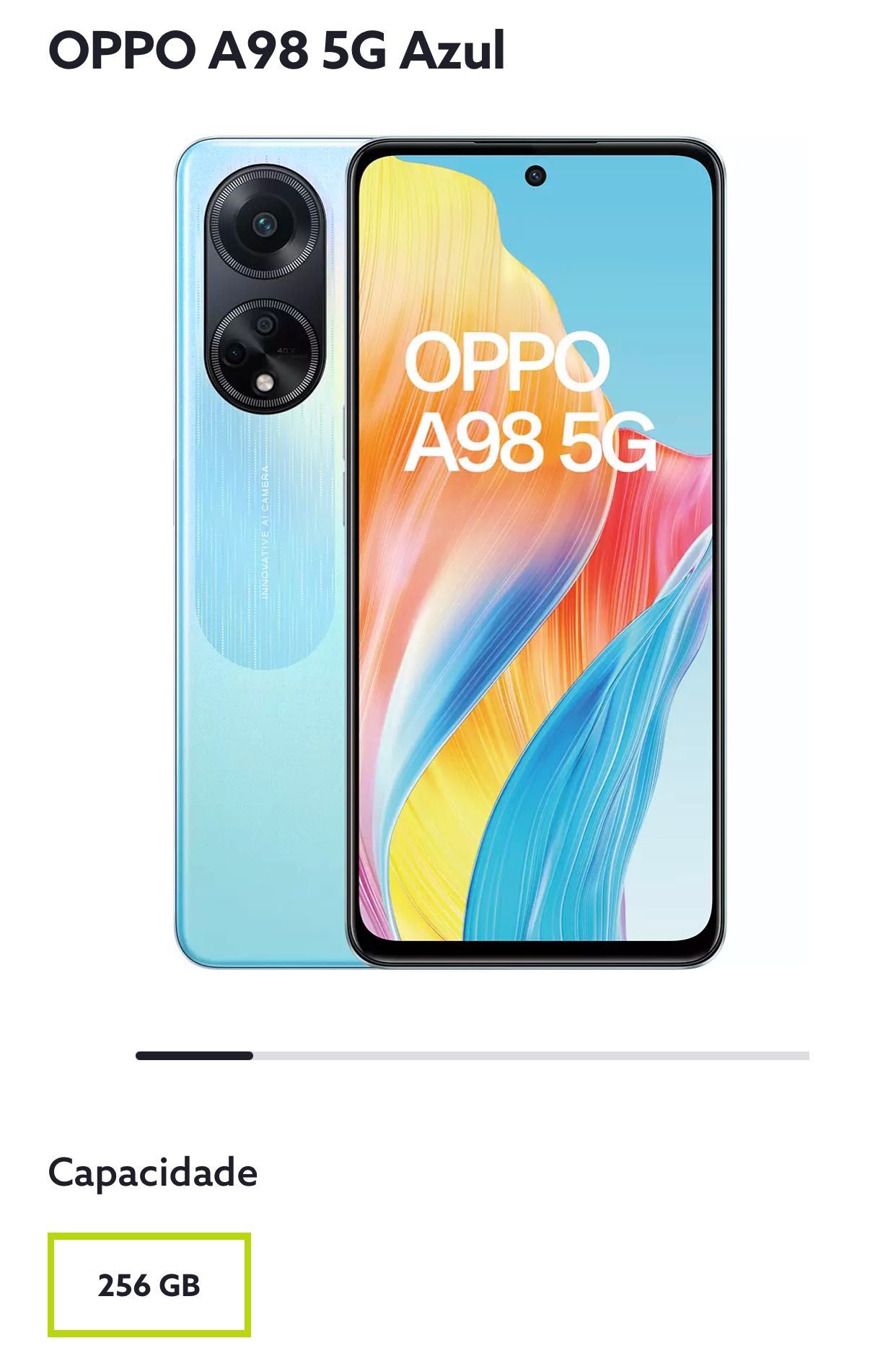 Oppo azul a98 5g