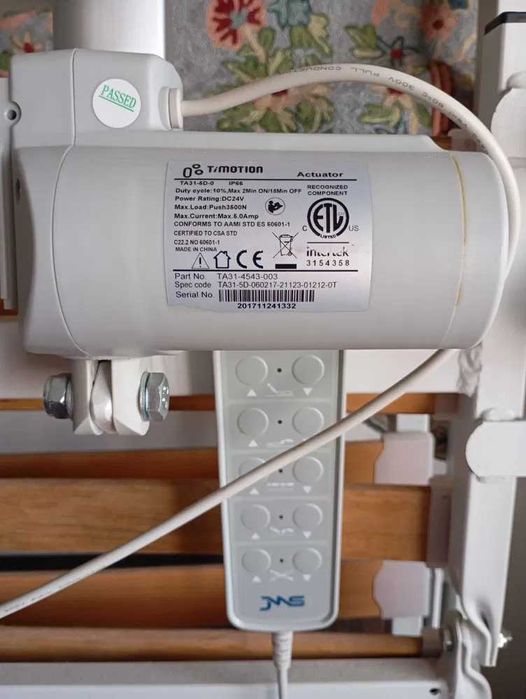 Cama Articulada Elétrica com elevação. Colchão anti-escaras incluído.