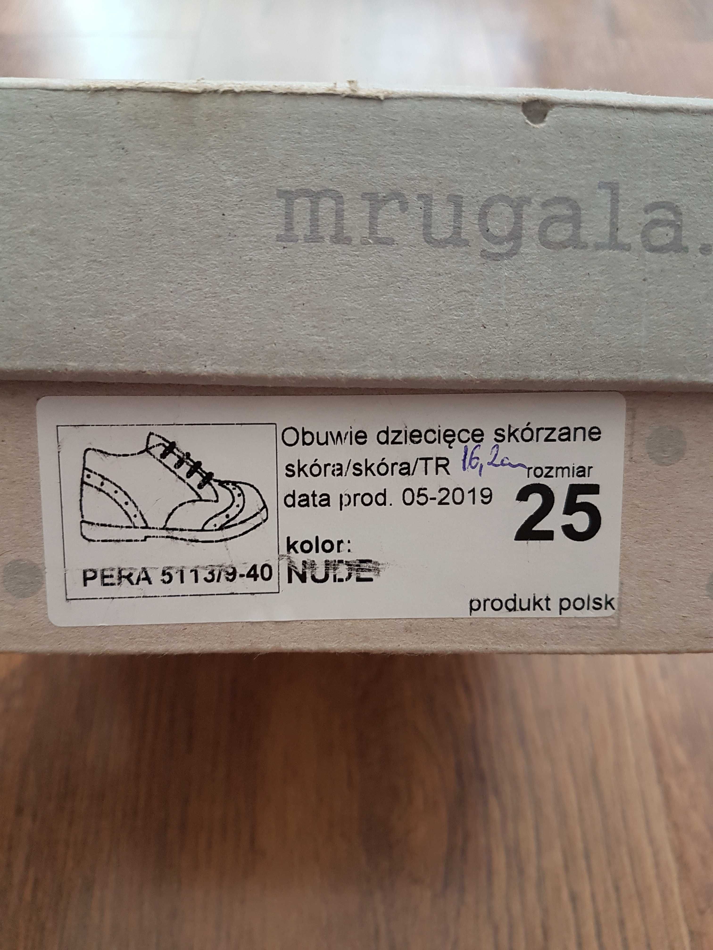 Skórzane buciki wiosenno/jesienne firmy Mrugała rozmiar 25