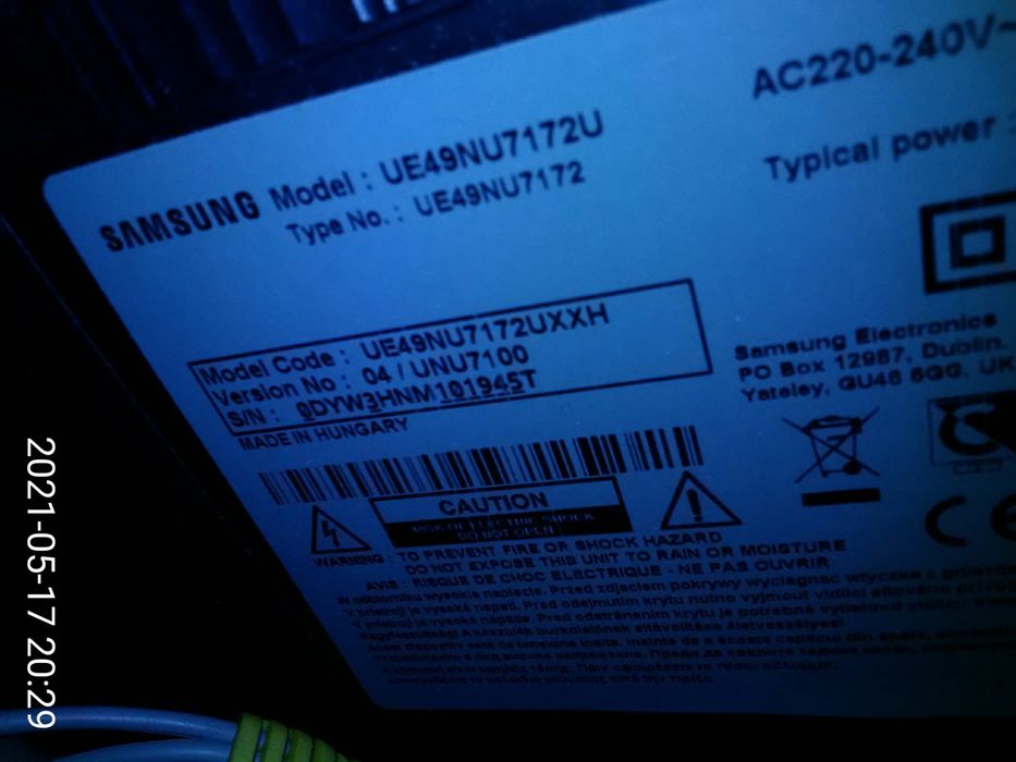 SAMSUNG 49" UE49NU7172UXXH не работающий, под ремонт или раборку