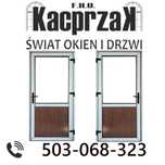 DRZWI Kacprzak 100x200 Drzwi ZEWNĘTRZNE PCV Sklepowe Orzech Lewe Prawe