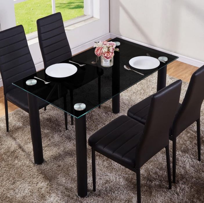 Обеденный кухонный стеклянный 
стол Обідній кухонний скляний стіл