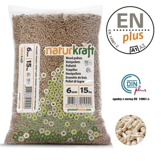 PROMOCJA!!Pellet drzewny NATURKRAFTklasa A1/DinPlus/ENPlus 1170 kg