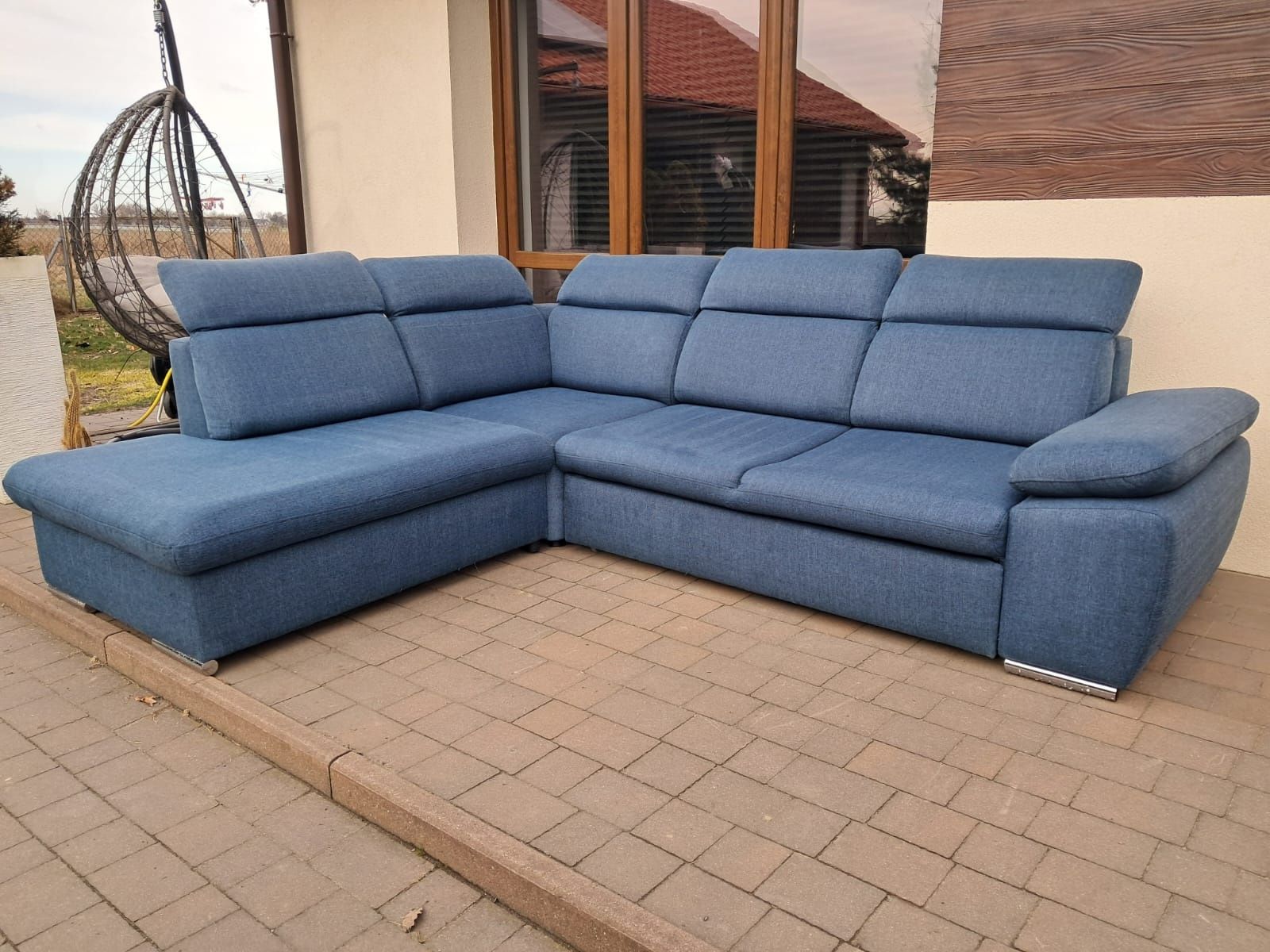 Narożnik z funkcją spania łóżko sofa kanapa