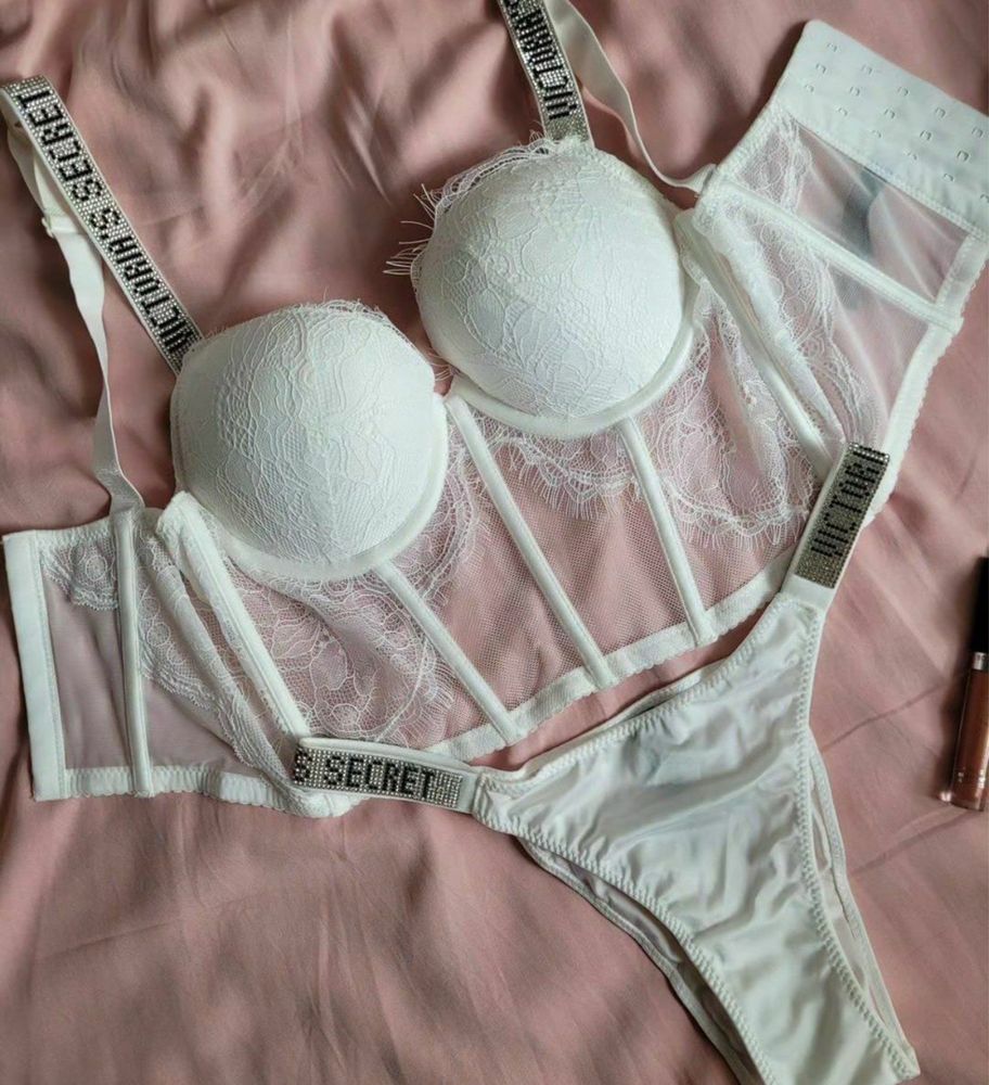 Корсет Victoria’s Secret бікіні стрінги бразіліани комплект білизни