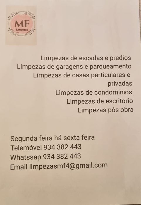 Limpezas profissionais