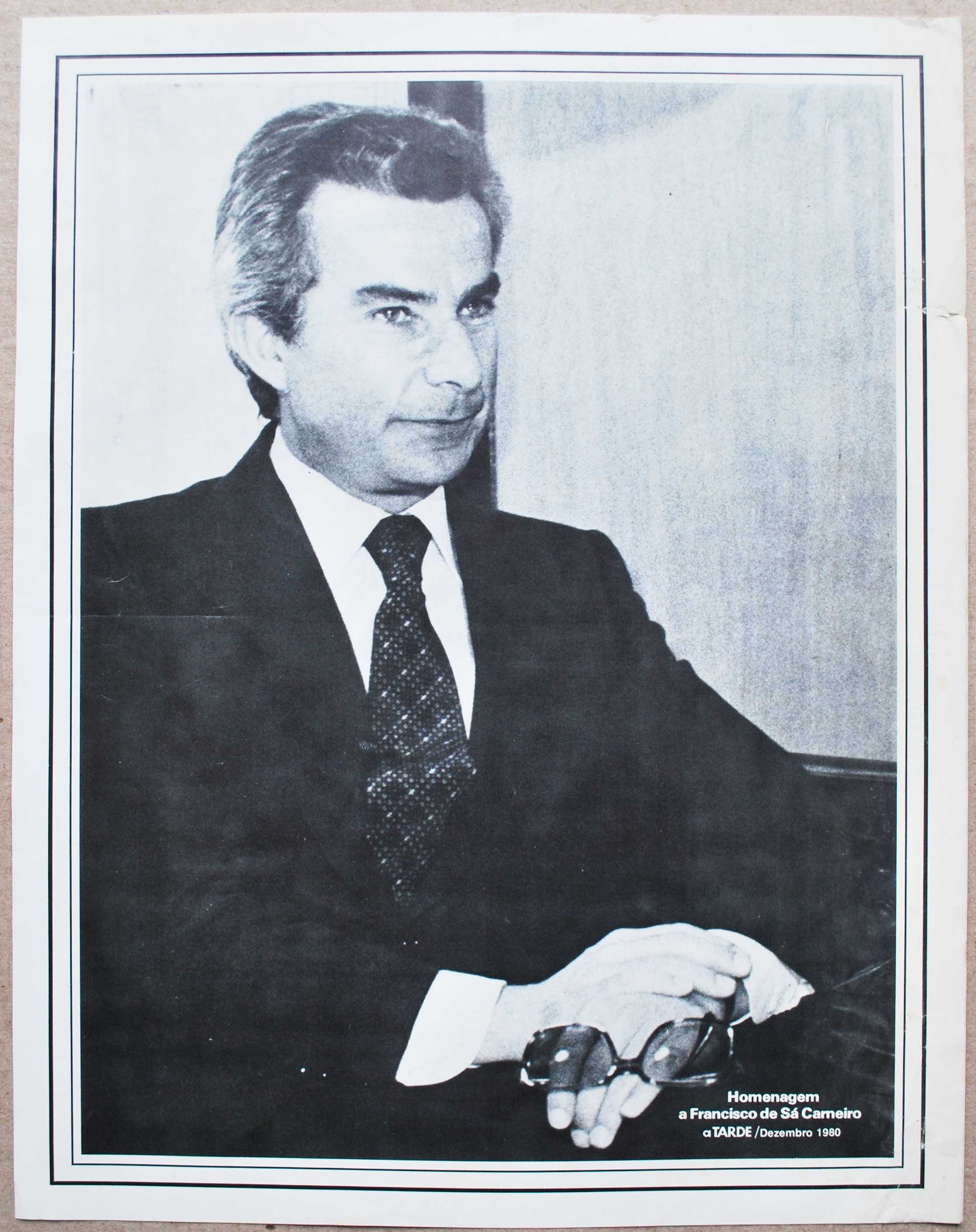 Fotografia de Sá Carneiro, oferta do jornal A Tarde, Dezembro de 1980