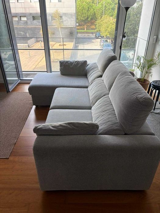 Sofá 3 lugares c/chaise longue - ESKILSTUNA