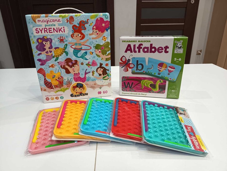 Nowe Puzzle Syrenki  i Alfabet + Gratis !