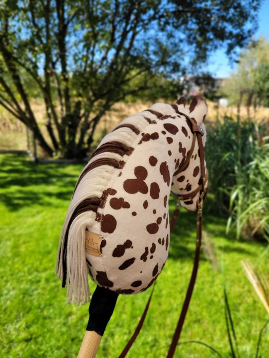 Konik Hobby Horse A4 ręcznie szyty z minky, zestaw z ogłowiem #18