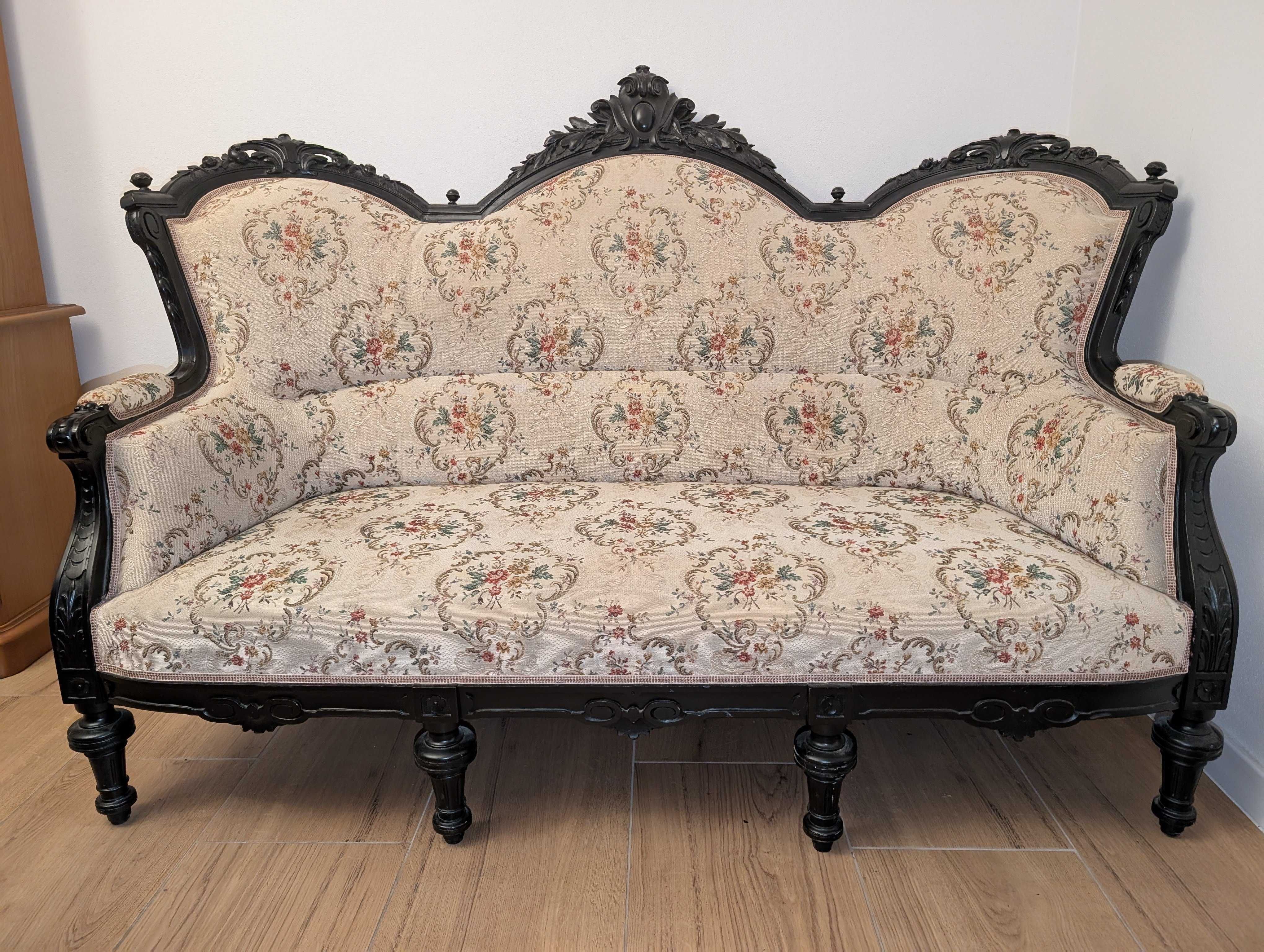 Eklektyczna sofa - zabytkowa, przedwojenna