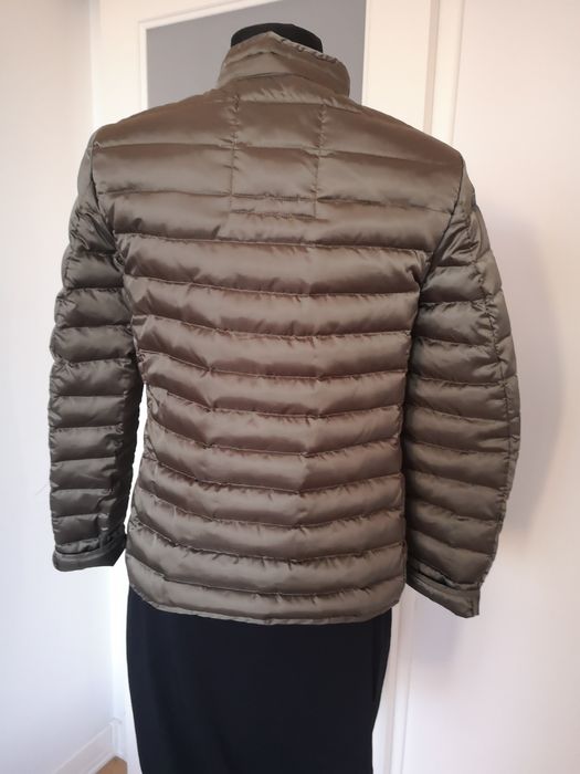 Puchowa, przejściowa kurtka, khaki, rozm. S