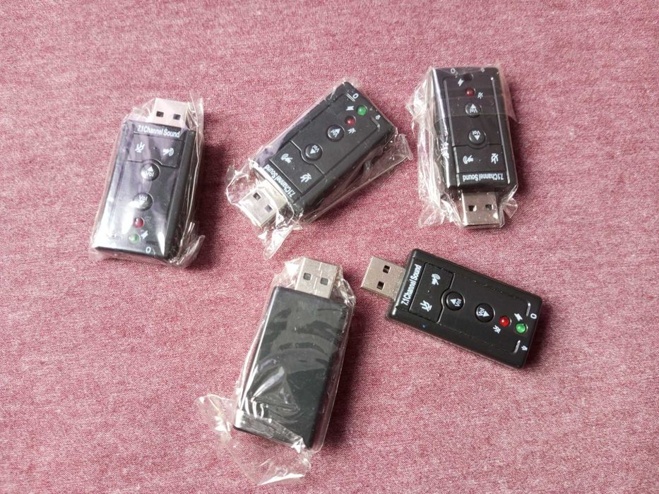 Аудио карта внешняя звуковая адаптер для ПК