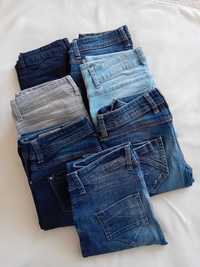 Spodnie damskie jeansowe r. 34 - zestaw 7 sztuk