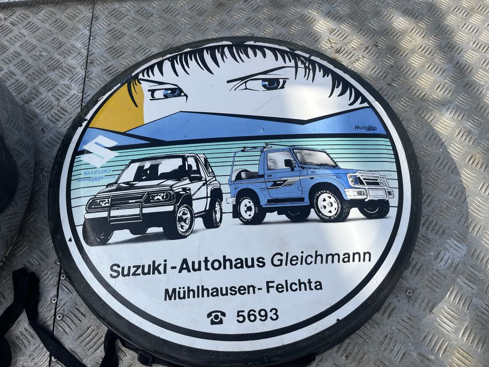 Suzuki samurai jimny vitara oslona kola zapasowego  chrom